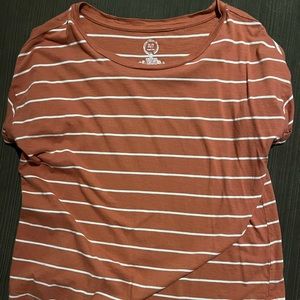 Striped Shirt burnt orange color